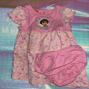 Nickelodeon Pink Nightgown with Character Design vintage